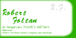 robert foltan business card